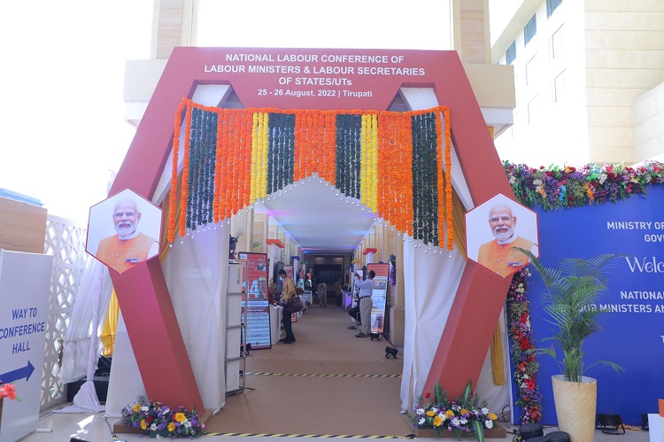 Exhibition held during Labour Ministers Conference at Tirupati on 25.08.2022
